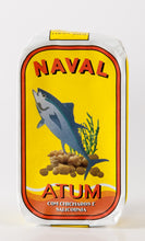 Load image into Gallery viewer, Naval - Tuna Fillets in Olive OIl with Chicharos and Salt from Figueira da Foz
