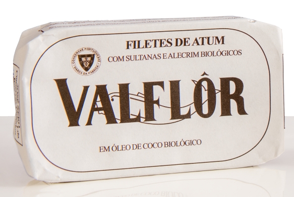 Valflor - Tuna Filetes in Coconut Oil with Raisins and Rosemary Bio